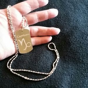 CAPRICORN ID DOG TAG WITH CHAIN