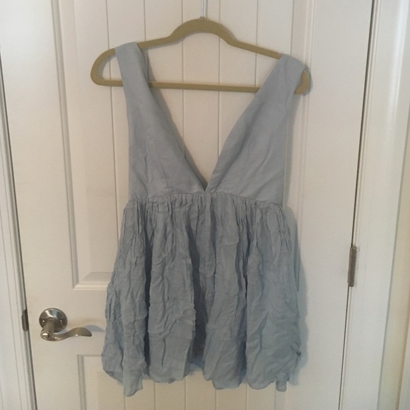 TOBI Deep V Skater Dress