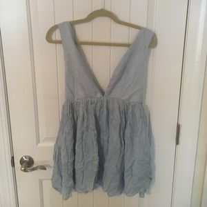 TOBI Deep V Skater Dress