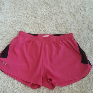 Under armour hot pink breezy running shorts