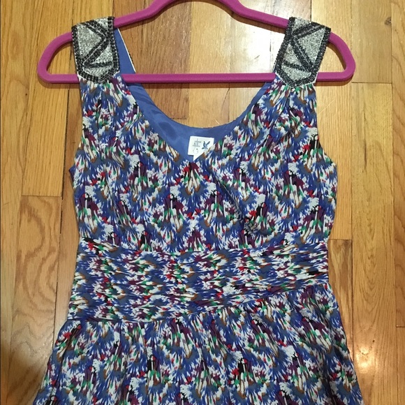 Peplum beaded shoulder tank top