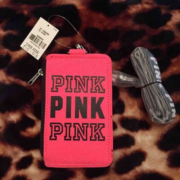 NWT HTF PINK LANYARD