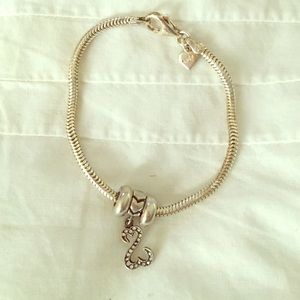 Open heart charm bracelet