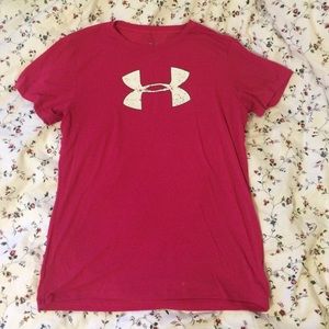 Hot pink Under Armour shirt