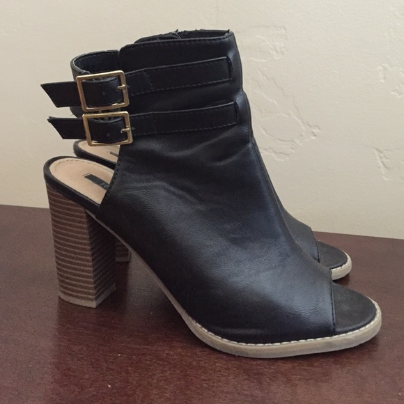 F21 Black Booties