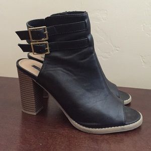 F21 Black Booties