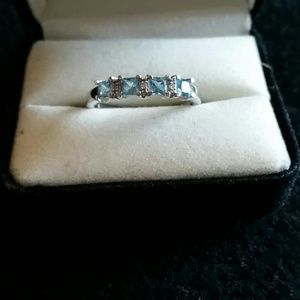Sterling silver.925  Birthstone ring size 9
