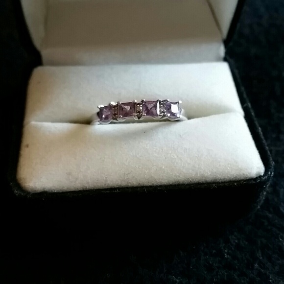 Sterling silver.925  Birthstone ring size 9