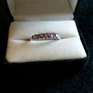 Sterling silver.925  Birthstone ring size 9
