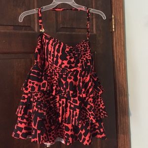 Animal print tankini top
