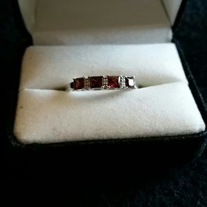 Sterling silver.925 Birthstone ring size 9