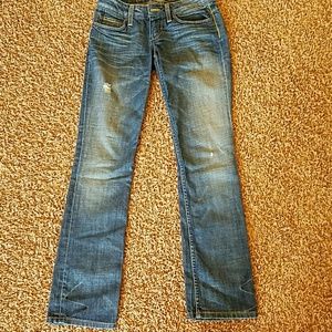Juicy Couture size 25 straight leg jeans distresse