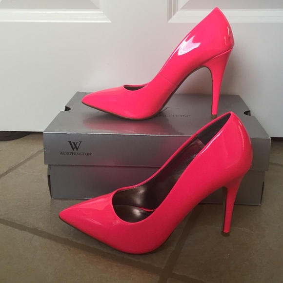 NWT neon pink heels - Picture 1 of 4