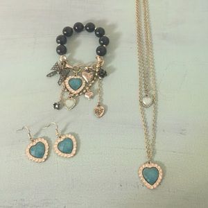 Betsy Johnson Necklace, Bracelet, and Earrings set