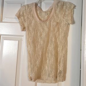 Cream lace shirt