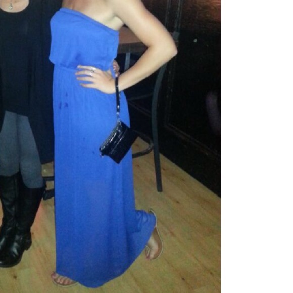 Blue chiffon maxi