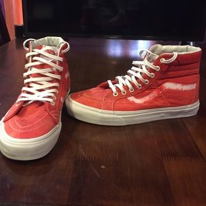 Never Worn Vans Red High Tops