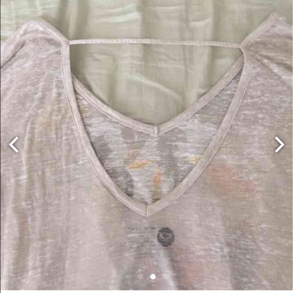 Tan Flowy Roxy Top Medium/Large - Picture 3 of 3