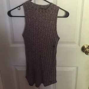 Maroon knit halter sweater