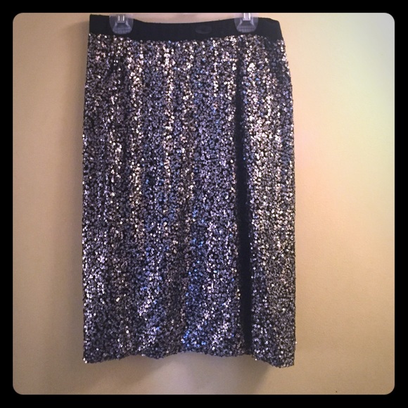 Gold sequin skirt