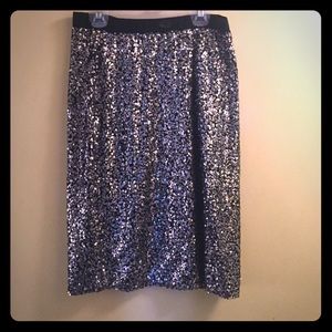 Gold sequin skirt