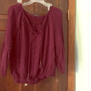 Burgundy American eagle top