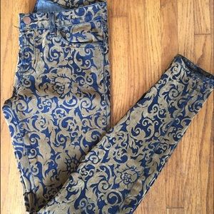 J Brand jeans - brocade velvet on denim jean