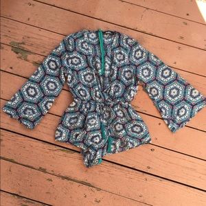 Bell sleeve romper