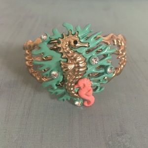 Faux Gold Seahorse Bracelet