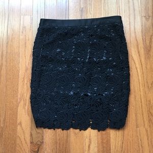 Black lace skirt