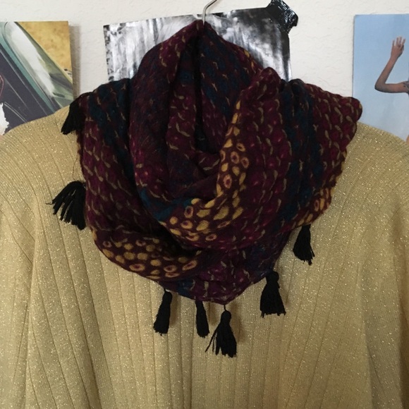 burgundy scarf