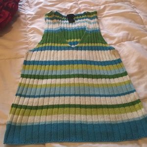 Multi color sweater tank