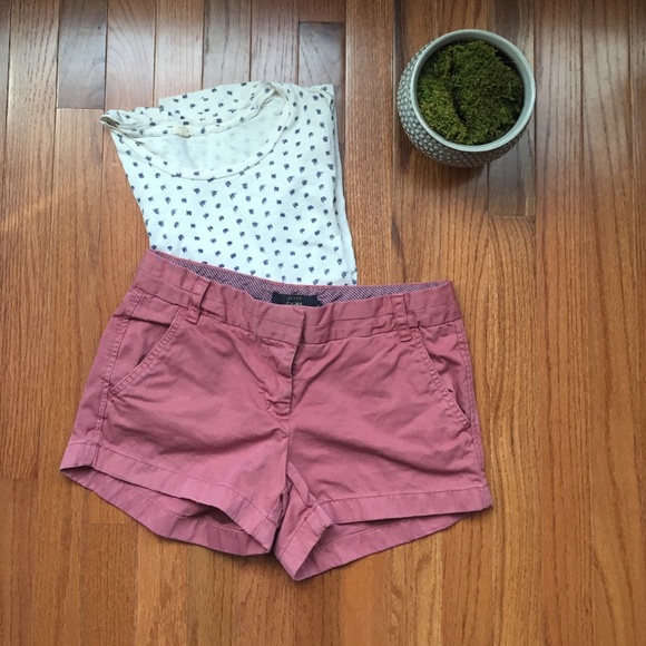 J. Crew red chino shorts