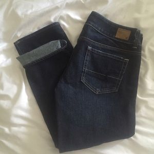 American Eagle Dark Wash Artist Capri