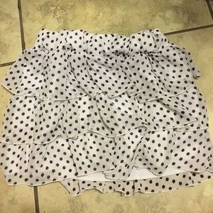 Deb XS Black and White Polka Dot Skirt