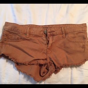 Urban outfitters, copper low rise shorts