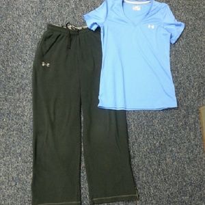 Set. Both medium. Sweats are soft material.