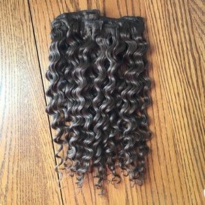 Medium/light brown HUMAN hair extensions 12 1/2 L