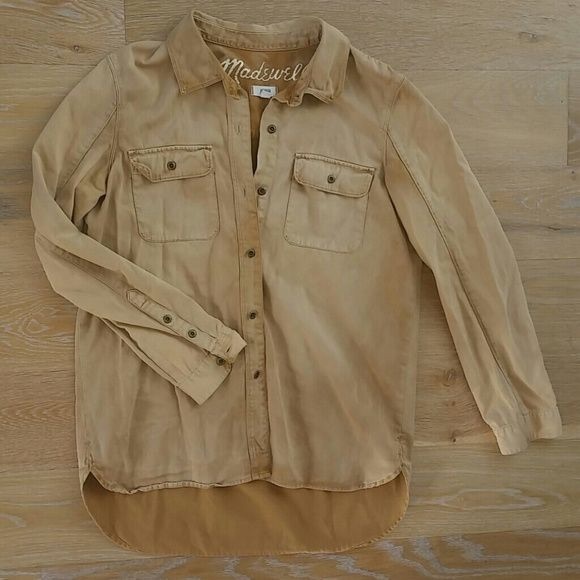 Madewell Mustard Button-Down Jacket