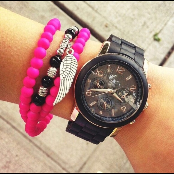 Neon Wing Charm Bracelet