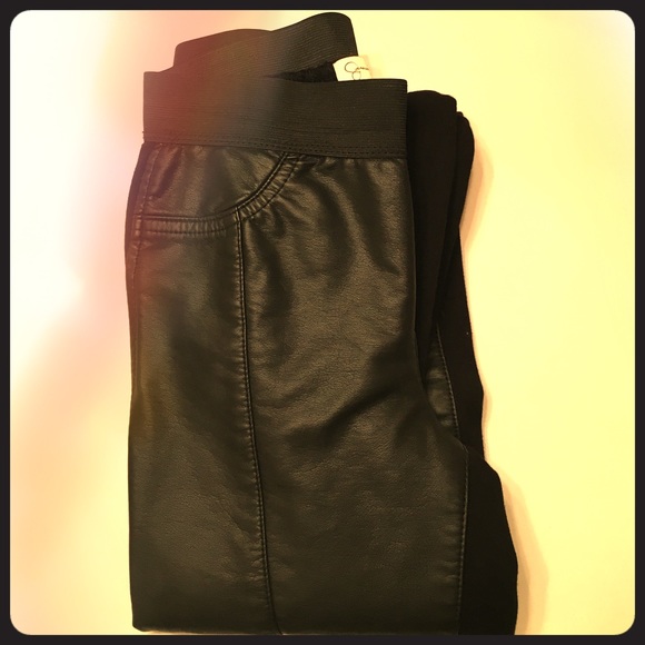 Black Leather Jessica Simpson Leggings