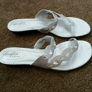 Silver sparkle sandals