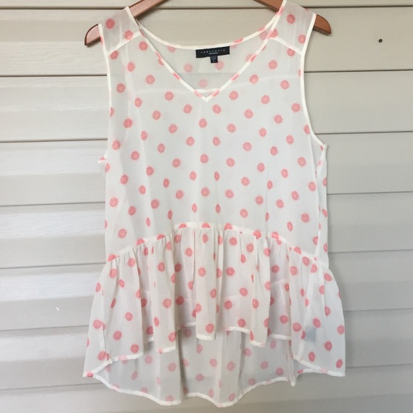 Sanctuary Peplum Top in Cream