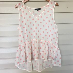 Sanctuary Peplum Top in Cream