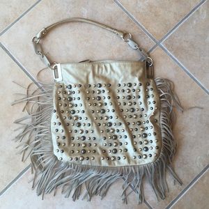 Beige Fringed Decorative Purse!