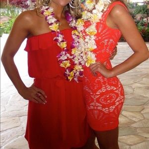 Free people slip dress in Orange/red. Worn once!