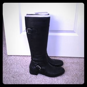 Nine West Tall Leather Riding Boots