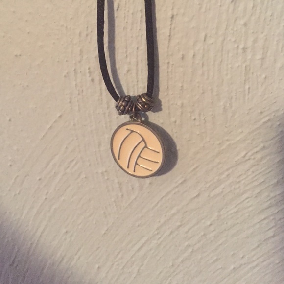 Simple volleyball necklace