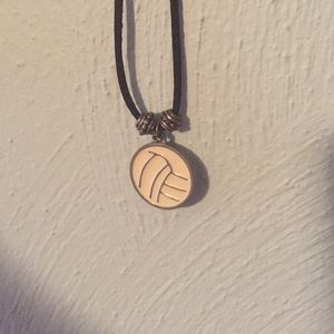 Simple volleyball necklace