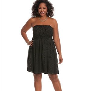 Plus Sz Lane Bryant Glitter Dot Tube Dress